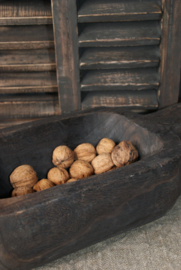 WOOD SCHAAL HOUT MET HANDVAT