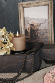 WOOD SCHAAL HOUT MET HANDVAT