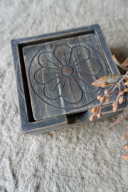 HOUTEN ONDERZETTERS DONKER