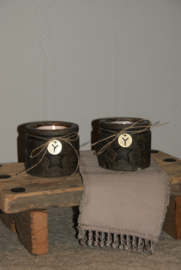 BRYNXZ TEALIGHT STAR WITH ROPE