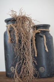 VASE NECK WITH ROPE BASALT M