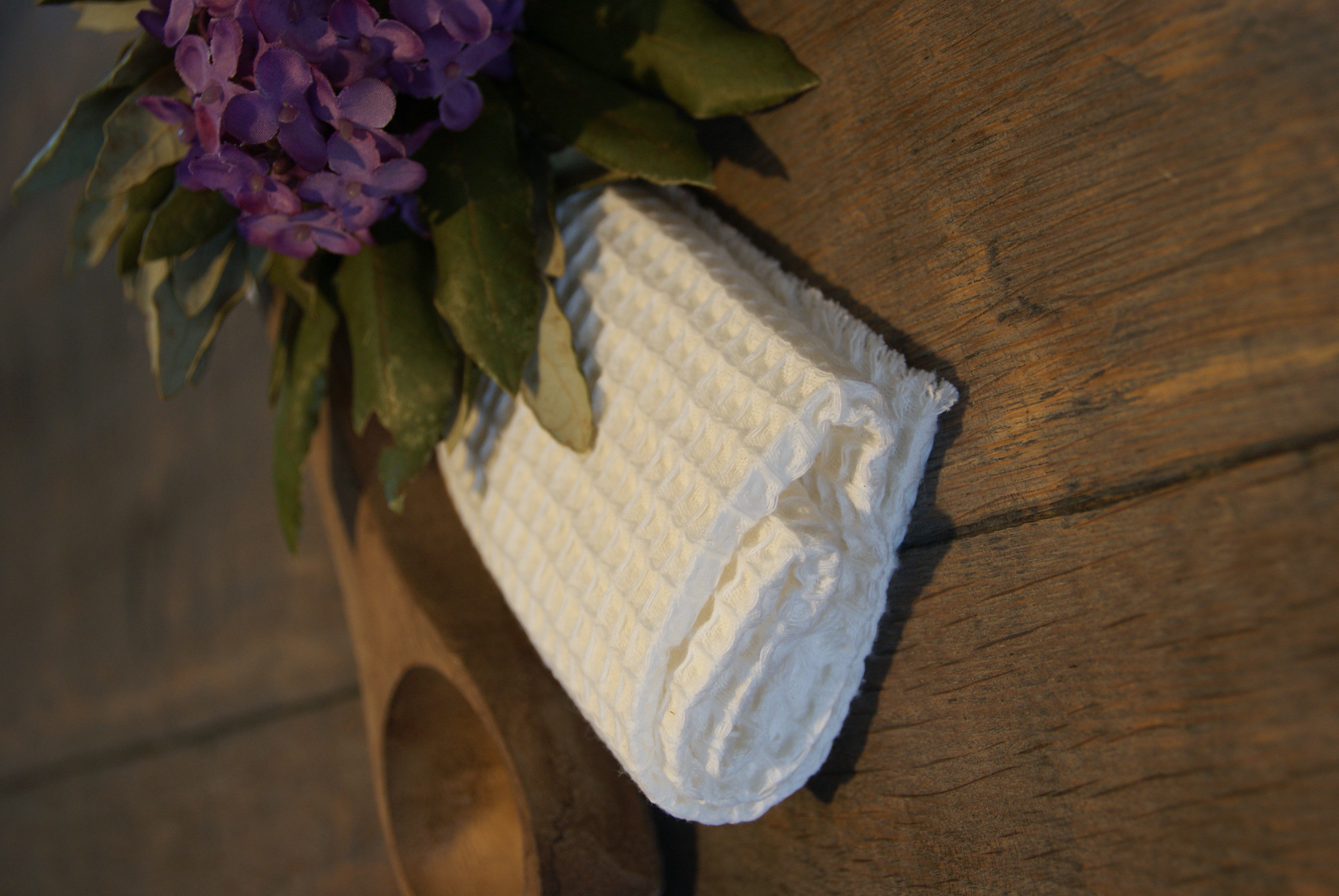 KATOENEN WAFELDOEKJE - OFFWHITE 40 X 40