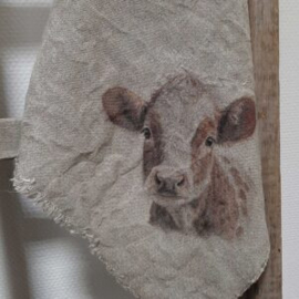 GEKLEURDE SHABBY DOEK - KALFJE