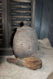 HOUTEN POT MET DEKSEL -BOL