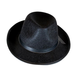Blues Brothers hoed vilt zwart
