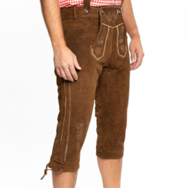 Lederhose Rudi donkerbruin lang