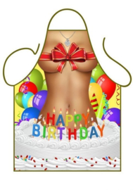 Fun schort - Happy birthday girl