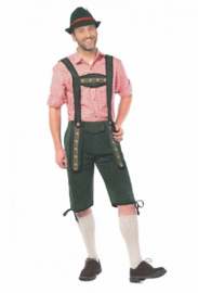 Lederhose Johann groen lang