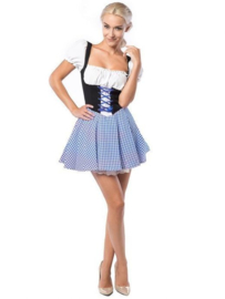 Dirndl Eva blauw/bruin