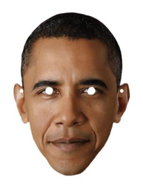 Masker karton Barack Obama