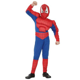 Spiderman kostuum gespierd