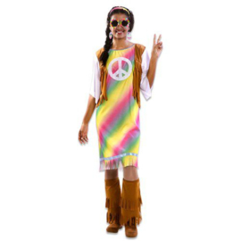 Regenboog hippie dame