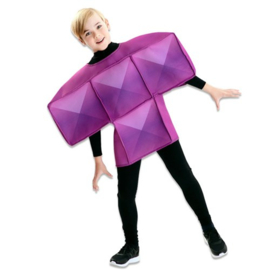 Tetris kostuum paars kind