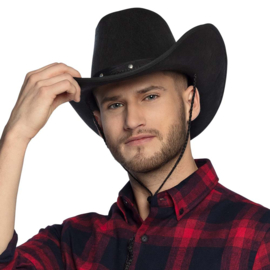 Cowboy hoed easy zwart