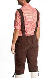 Lederhose Johann donkerbruin lang