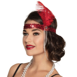 Charleston hoofdband rood