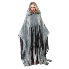 Poncho zombie grijs