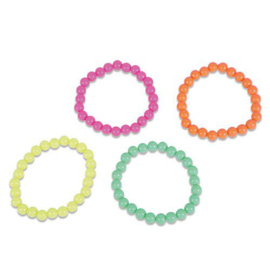 Armbanden met neon kralen