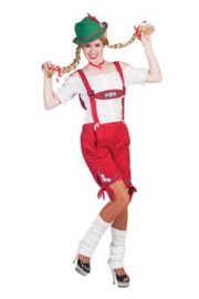 Tirolerbroek dame rood