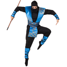 Ninja kostuum volwassen blauw