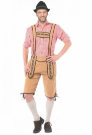 Lederhose Johann lichtbruin lang