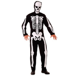 Skelet jumpsuit volwassen