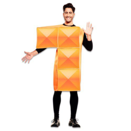 Tetris kostuum oranje volwassen