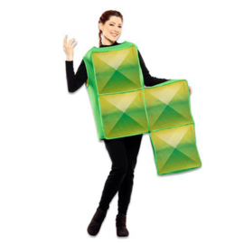 Tetris kostuum groen volwassen