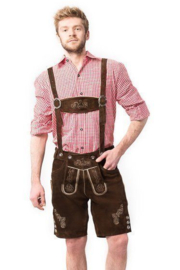 Lederhose Ralf donkerbruin kort