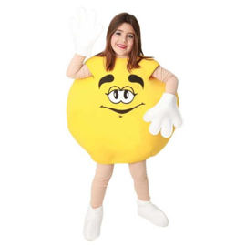M&M kostuum geel kind