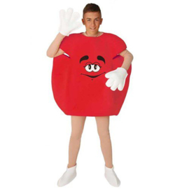 M&M kostuum rood