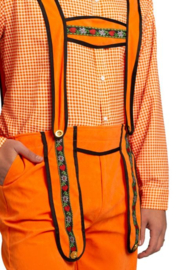 Lederhose Johann oranje lang