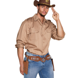 Cowboy holster bruin/zwart