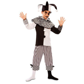 Harlekijn jongen zwart/wit
