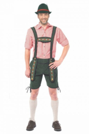Lederhose Johann groen kort