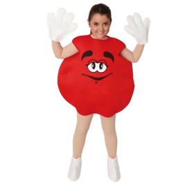 M&M kostuum rood kind