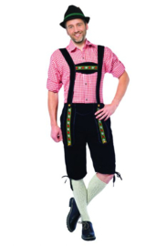 Lederhose Johann zwart lang