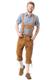 Lederhose Markus lichtbruin lang