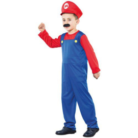 Wario loodgieter kostuum kind