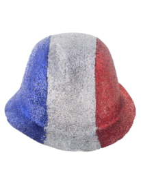 Bolhoed glitter rood wit blauw
