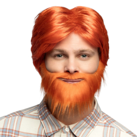 Pruik dude Oranje