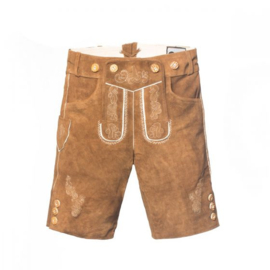 Lederhose Anton lichtbruin kort