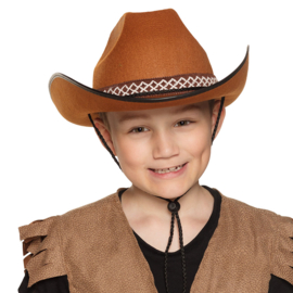 Cowboyhoed kind bruin