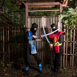 Ninja kostuum kind rood/zwart