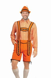 Lederhose Johann oranje kort