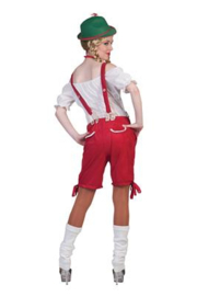 Tirolerbroek dame rood