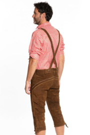 Lederhose Rudi donkerbruin lang