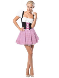 Dirndl Eva roze/bruin