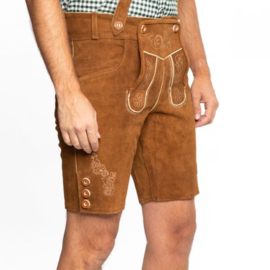 Lederhose Anton lichtbruin kort