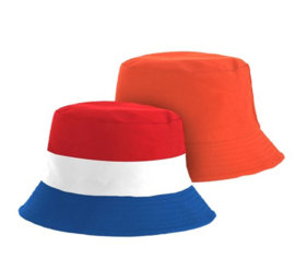 Vissershoedje rood-wit-blauw omkeerbaar